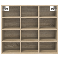 Produktbild för Skoskåp med hylla Sonoma-ek 77,5 x 30 x 67 cm Konstruerat trä