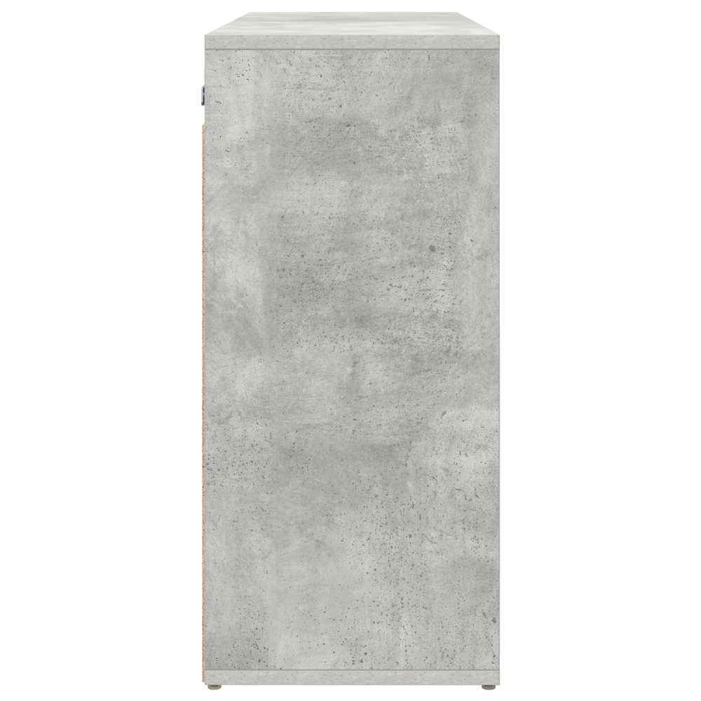 Produktbild för Skoskåp med hylla Betonggrå 77,5 x 30 x 67 cm Konstruerat trä