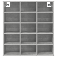 Produktbild för Skoskåp med hylla Betonggrå 77,5 x 30 x 83,5 cm Konstruerat trä