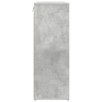 Produktbild för Skoskåp med hylla Betonggrå 77,5 x 30 x 83,5 cm Konstruerat trä