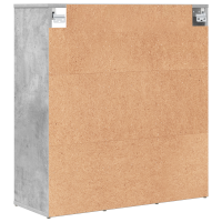 Produktbild för Skoskåp med hylla Betonggrå 77,5 x 30 x 83,5 cm Konstruerat trä