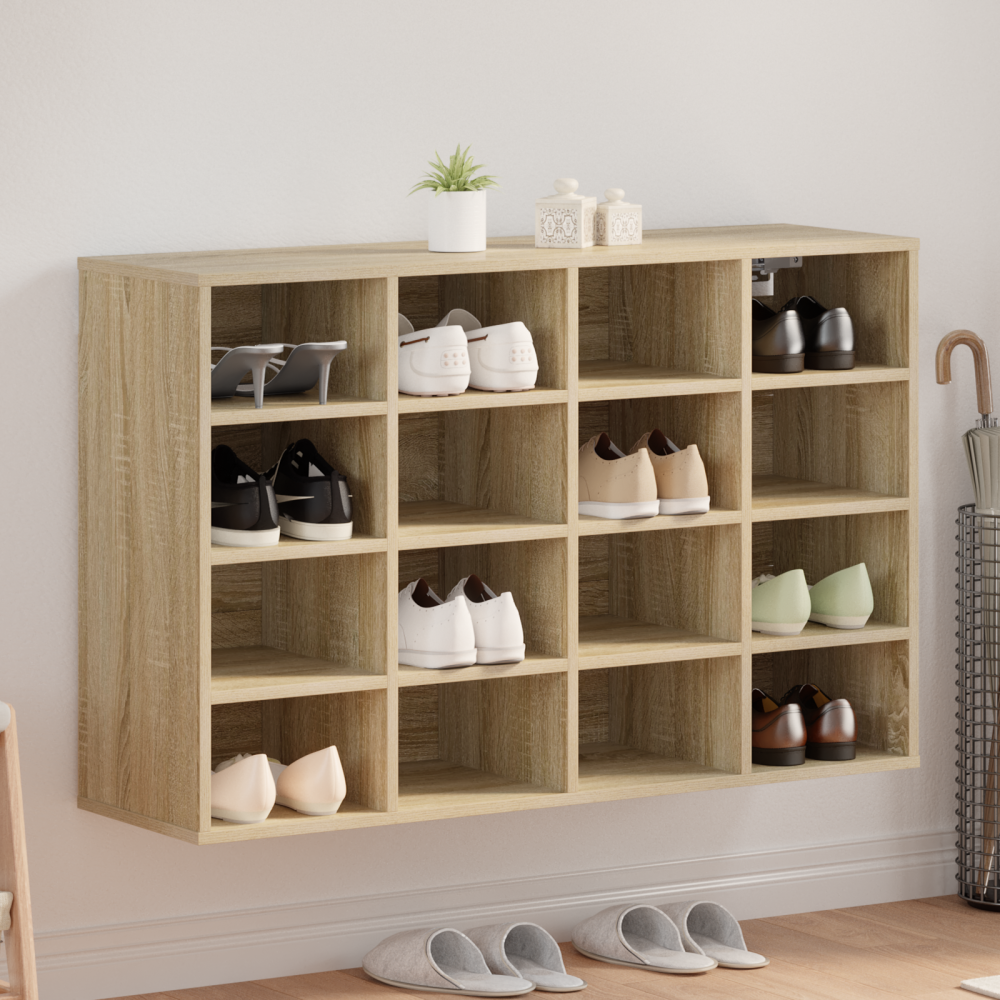 Produktbild för Skoskåp med hylla Sonoma-ek 103 x 30 x 67 cm Konstruerat trä