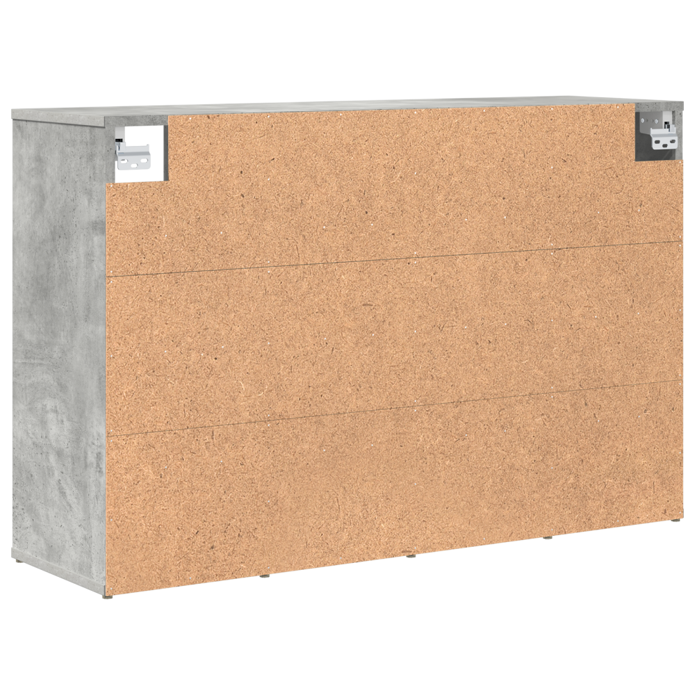 Produktbild för Skoskåp med hylla Betonggrå 103 x 30 x 67 cm Konstruerat trä