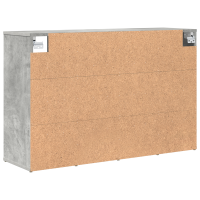 Produktbild för Skoskåp med hylla Betonggrå 103 x 30 x 67 cm Konstruerat trä