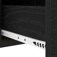 Produktbild för Nattduksbord 2 pcs Svart Ek 30 x 48 x 61 cm Konstruerat trä