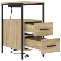 Produktbild för Nattduksbord 2 pcs Sonoma-ek 30 x 48 x 61 cm Konstruerat trä
