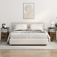Produktbild för Nattduksbord 2 pcs Rökt ek 30 x 48 x 61 cm Konstruerat trä