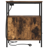 Produktbild för Nattduksbord 2 pcs Rökt ek 30 x 48 x 61 cm Konstruerat trä