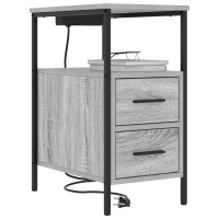Produktbild för Nattduksbord 2 pcs Grå Sonoma 30 x 48 x 61 cm Konstruerat trä