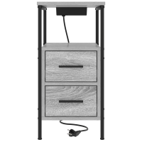 Produktbild för Nattduksbord 2 pcs Grå Sonoma 30 x 48 x 61 cm Konstruerat trä