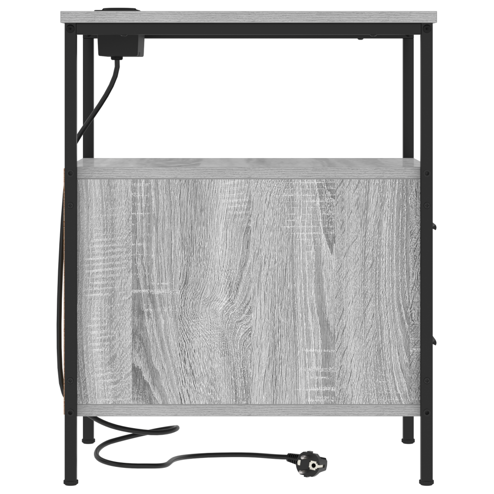 Produktbild för Nattduksbord 2 pcs Grå Sonoma 30 x 48 x 61 cm Konstruerat trä