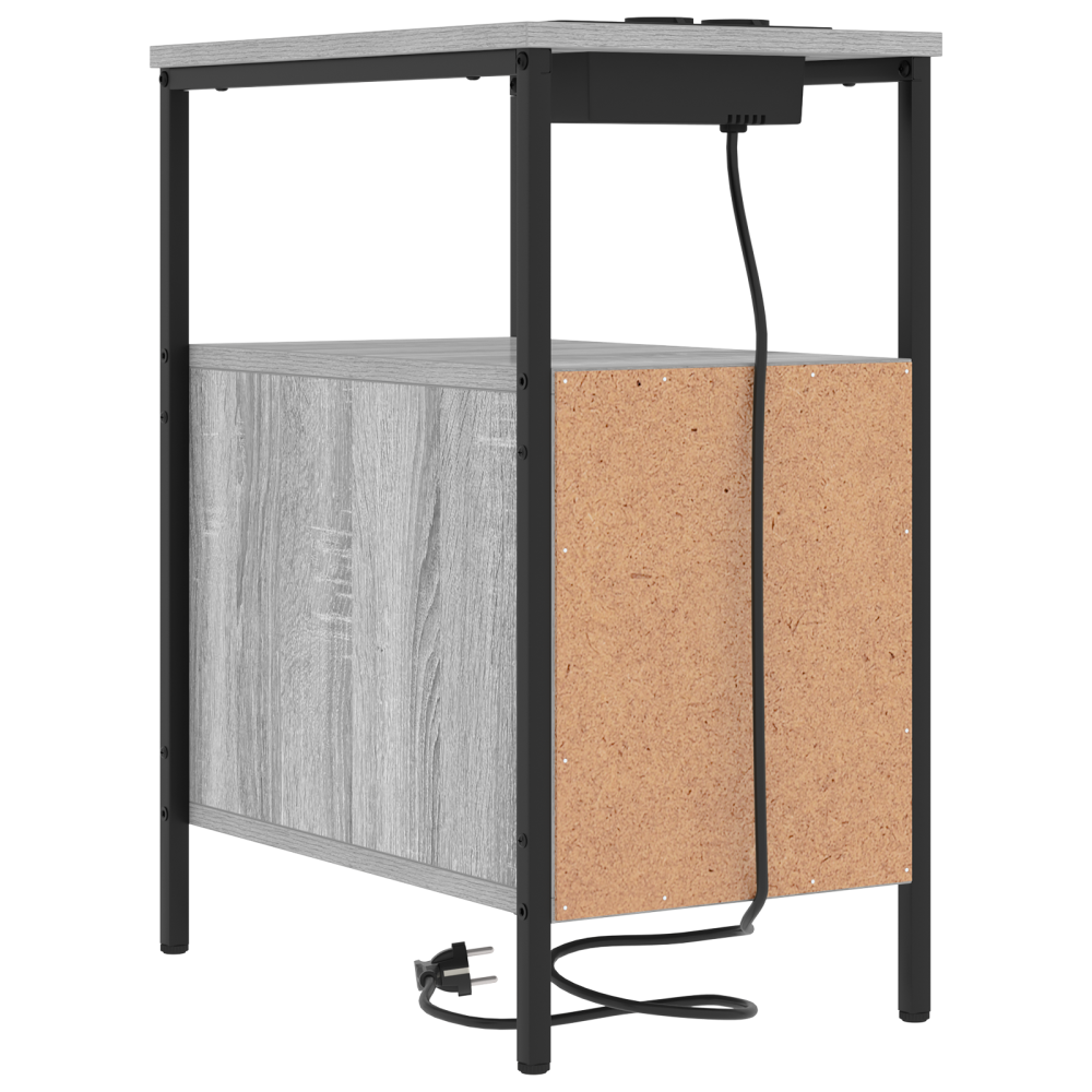 Produktbild för Nattduksbord 2 pcs Grå Sonoma 30 x 48 x 61 cm Konstruerat trä