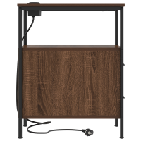 Produktbild för Nattduksbord 2 pcs Brun Ek 30 x 48 x 61 cm Konstruerat trä