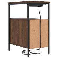 Produktbild för Nattduksbord 2 pcs Brun Ek 30 x 48 x 61 cm Konstruerat trä