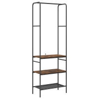 Produktbild för Klädhängare med hylla Rökt ek 60 x 30 x 171 cm Konstruerat trä