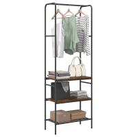Produktbild för Klädhängare med hylla Rökt ek 60 x 30 x 171 cm Konstruerat trä