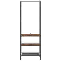 Produktbild för Klädhängare med hylla Rökt ek 60 x 30 x 171 cm Konstruerat trä