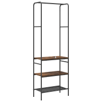 Produktbild för Klädhängare med hylla Rökt ek 60 x 30 x 171 cm Konstruerat trä
