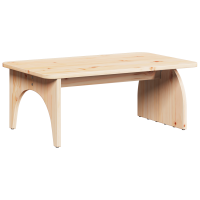 Produktbild för Kaffeebord Naturfärg 80 x 50 x 31 cm Massiv furu