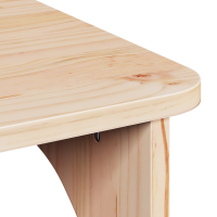 Produktbild för Kaffeebord Naturfärg 80 x 50 x 31 cm Massiv furu