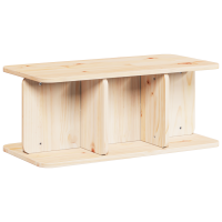 Produktbild för Kaffeebord Naturfärg 80 x 39,5 x 33,5 cm Massiv furu