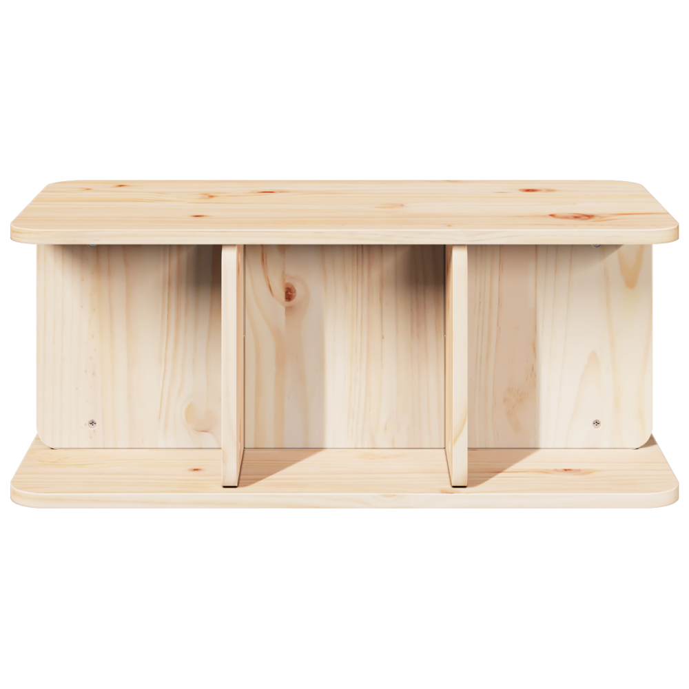 Produktbild för Kaffeebord Naturfärg 80 x 39,5 x 33,5 cm Massiv furu