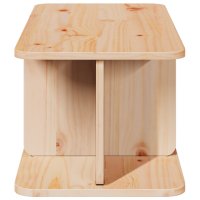 Produktbild för Kaffeebord Naturfärg 80 x 39,5 x 33,5 cm Massiv furu