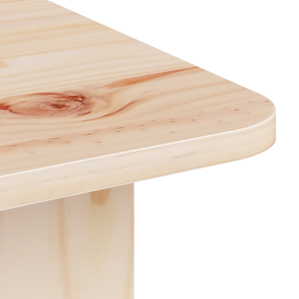 Produktbild för Kaffeebord Naturfärg 80 x 39,5 x 33,5 cm Massiv furu