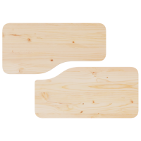 Produktbild för Kaffeebord 2 pcs Naturfärg Massiv furu