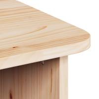 Produktbild för Kaffeebord 2 pcs Naturfärg Massiv furu