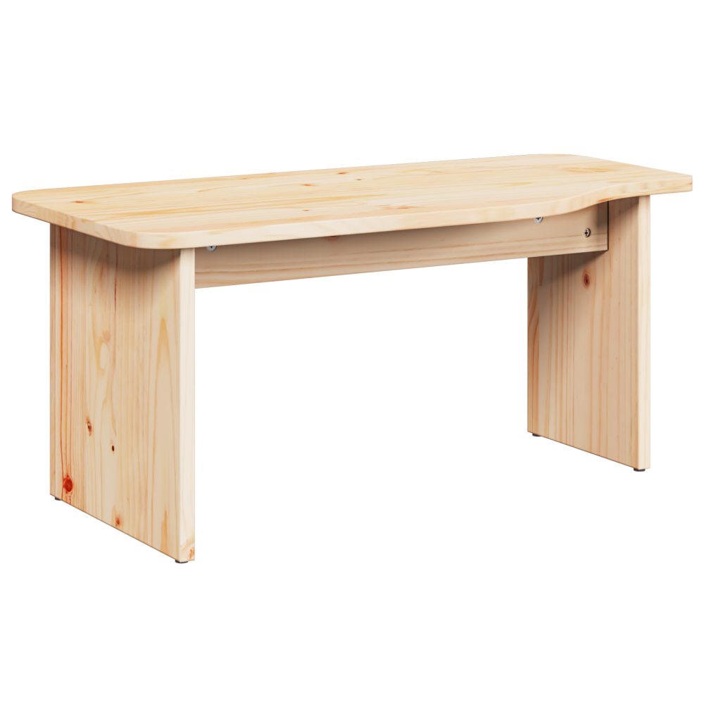 Produktbild för Kaffeebord 2 pcs Naturfärg Massiv furu