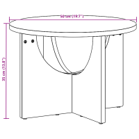 Produktbild för Kaffeebord Naturfärg 50 x 50 x 35 cm Massiv furu