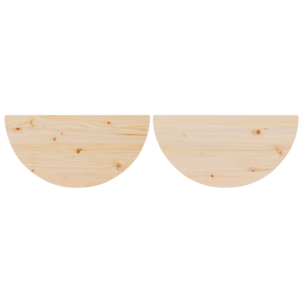Produktbild för Kaffeebord 2 pcs Naturfärg Massiv furu