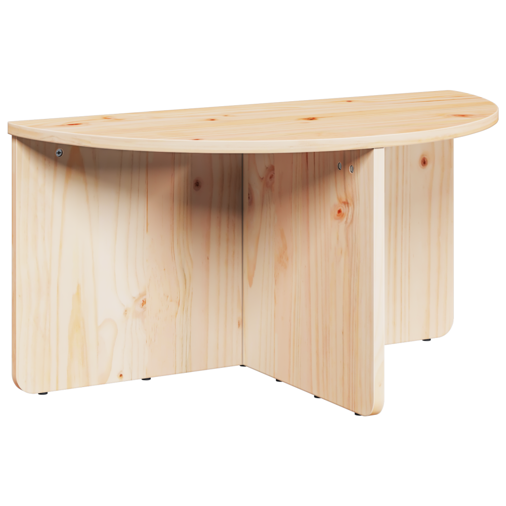 Produktbild för Kaffeebord 2 pcs Naturfärg Massiv furu