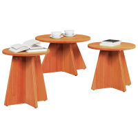 Produktbild för Kaffeebord 3 pcs Vaxbrun