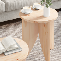 Produktbild för Kaffeebord 2 pcs Naturfärg
