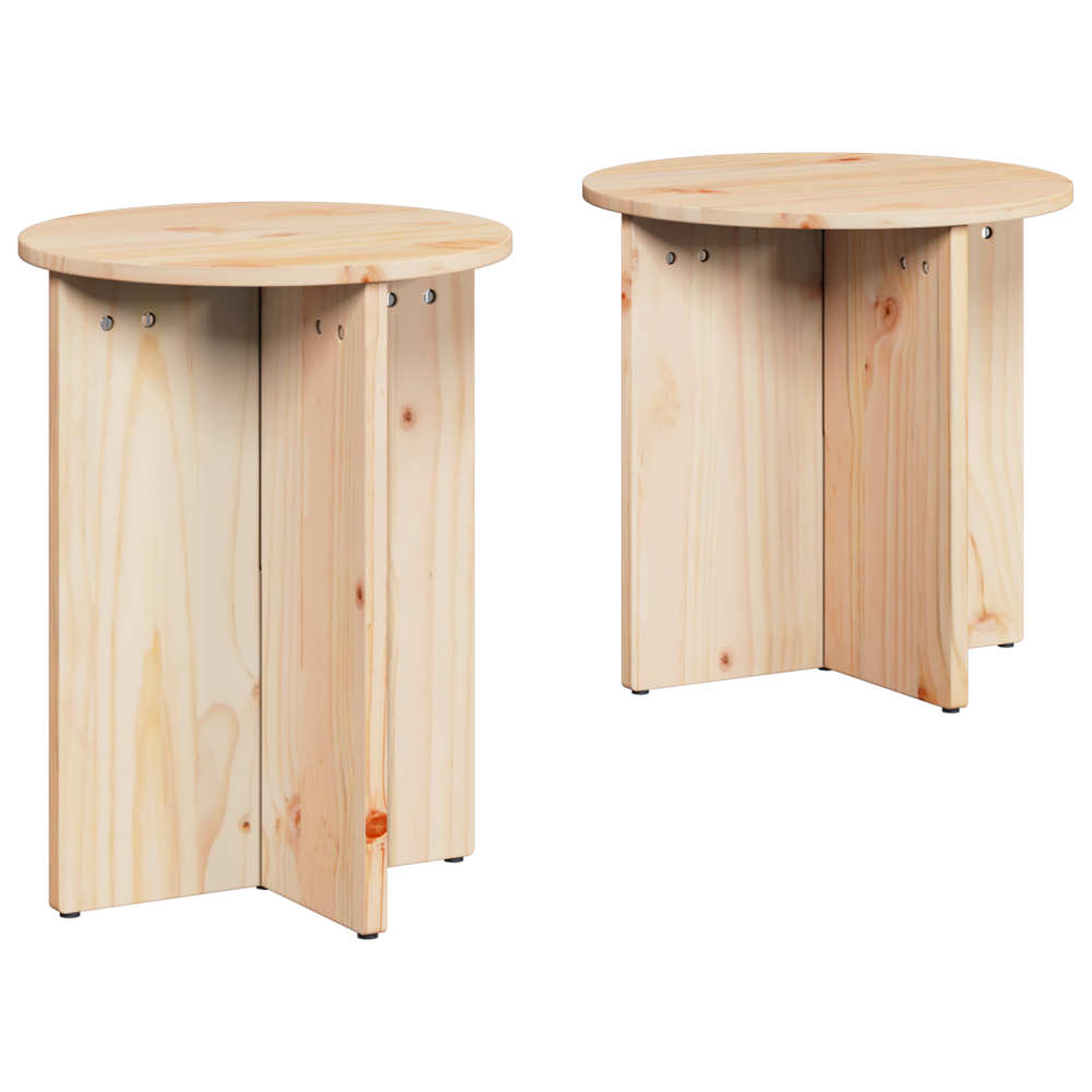 Produktbild för Kaffeebord 2 pcs Naturfärg