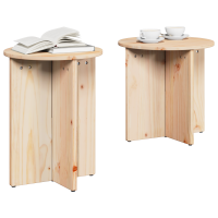 Produktbild för Kaffeebord 2 pcs Naturfärg