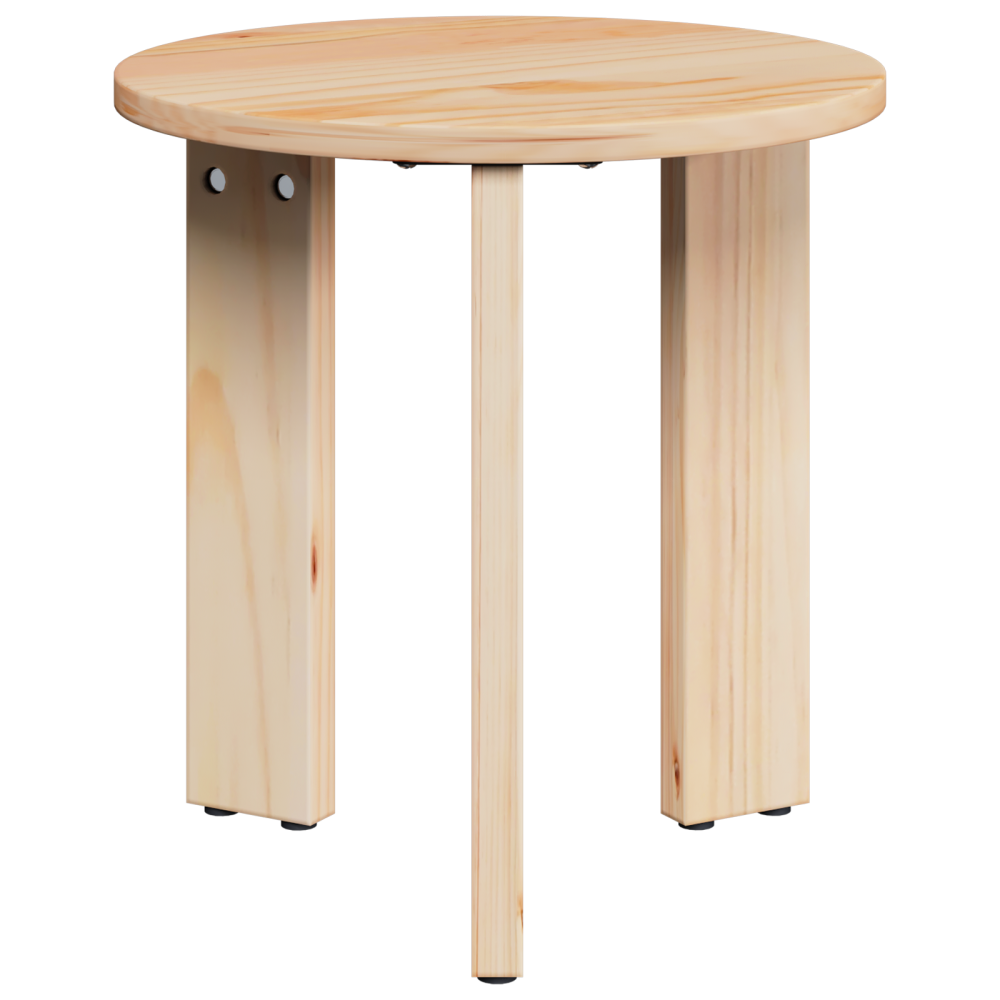 Produktbild för Kaffeebord 3 pcs Naturfärg Massiv furu