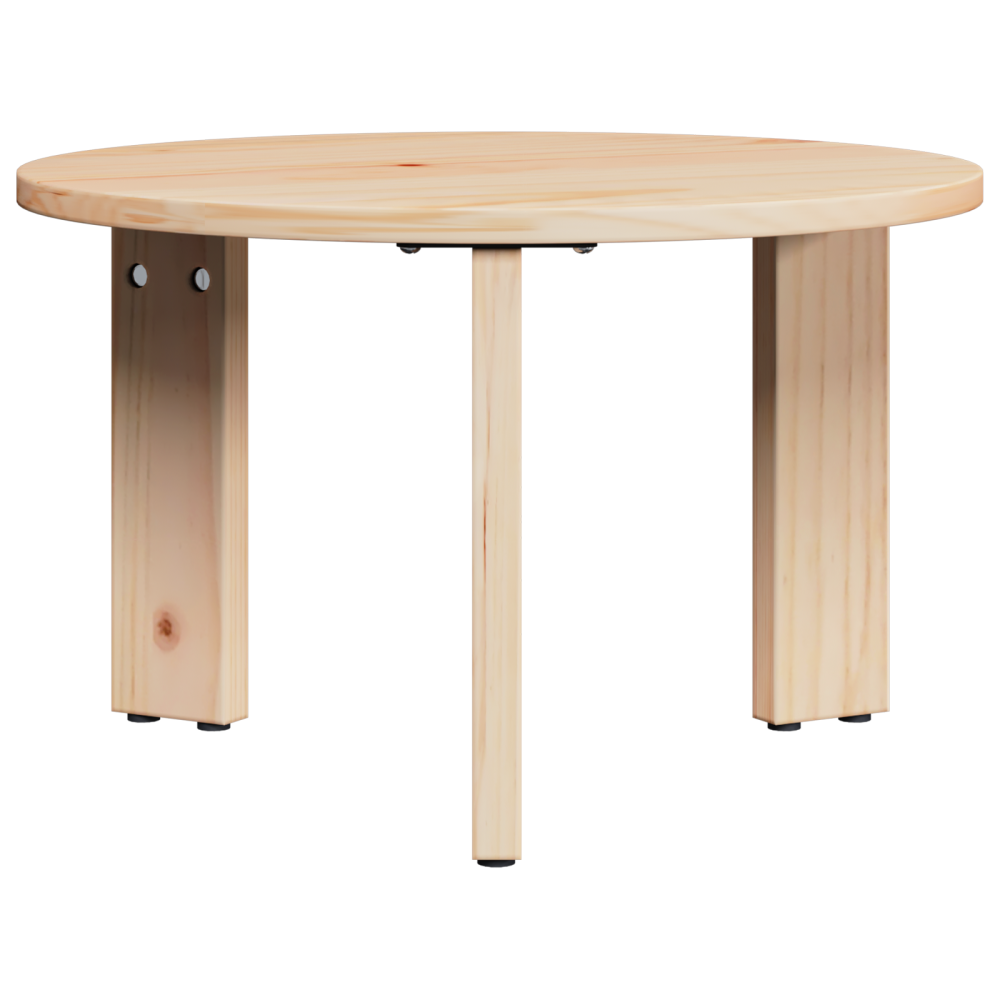 Produktbild för Kaffeebord 3 pcs Naturfärg Massiv furu