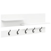 Produktbild för Väggmonterad Klädhängare Vit 90 x 15 x 36 cm Konstruerat trä