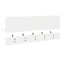 Produktbild för Väggmonterad Klädhängare Vit 90 x 15 x 36 cm Konstruerat trä