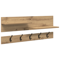 Produktbild för Väggmonterad Klädhängare med hylla Artisan Ek 90 x 15 x 36 cm