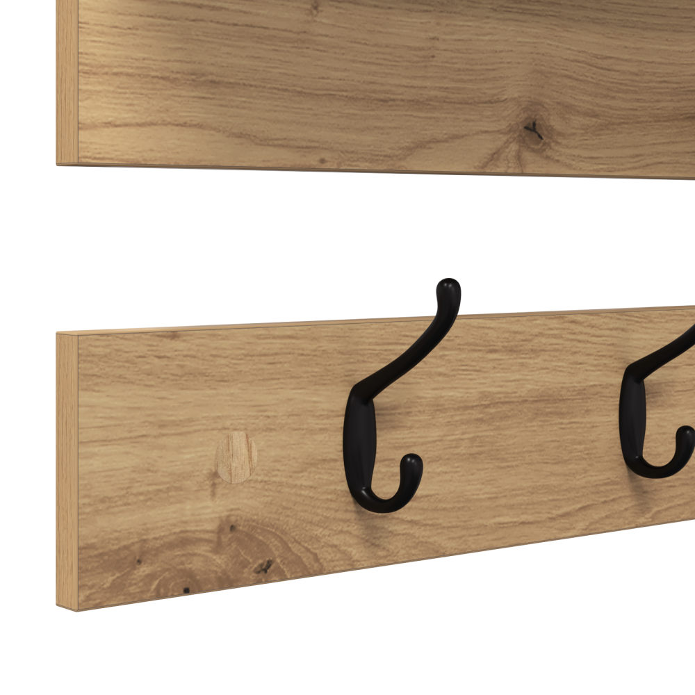 Produktbild för Väggmonterad Klädhängare med hylla Artisan Ek 90 x 15 x 36 cm