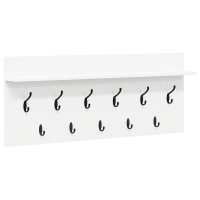 Produktbild för Väggmonterad Klädhängare Vit 100 x 40 x 12 cm Konstruerat trä