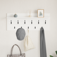 Produktbild för Väggmonterad Klädhängare Vit 100 x 40 x 12 cm Konstruerat trä