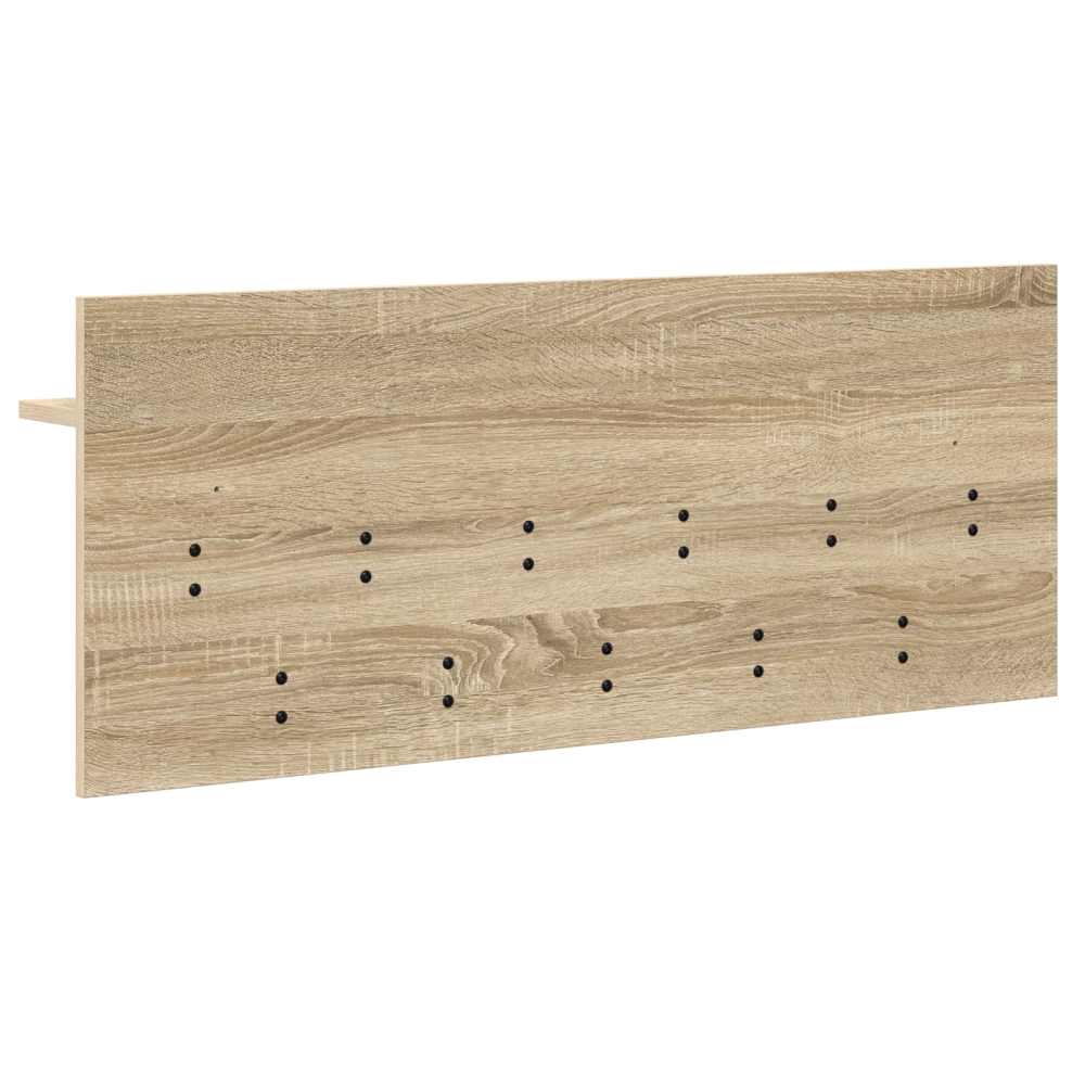 Produktbild för Väggmonterad Klädhängare med hylla Sonoma-ek 100 x 40 x 12 cm