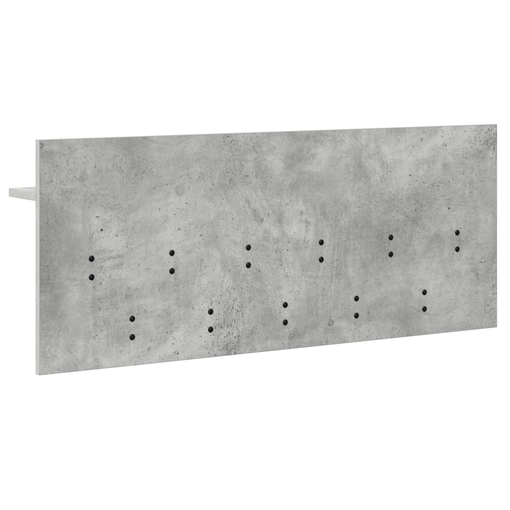 Produktbild för Väggmonterad Klädhängare med hylla Betonggrå 100 x 40 x 12 cm
