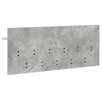 Produktbild för Väggmonterad Klädhängare med hylla Betonggrå 100 x 40 x 12 cm