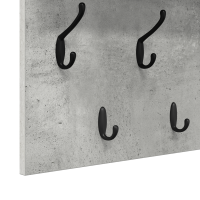 Produktbild för Väggmonterad Klädhängare med hylla Betonggrå 100 x 40 x 12 cm